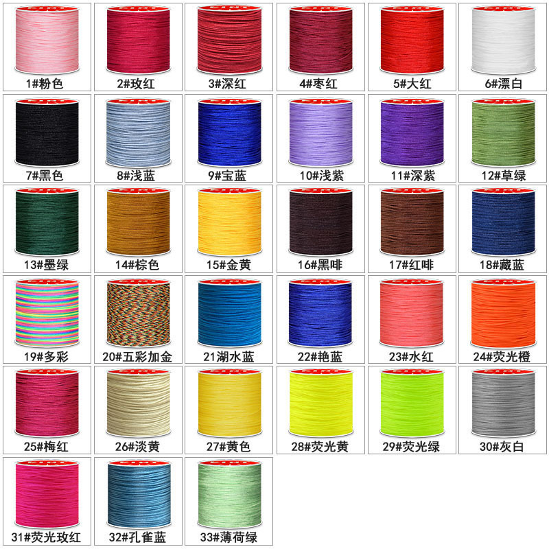 Shengshi 72 Xizang silver accessories diy necklace Jade string diy bracelet pendant rope beads woven red line wholesale