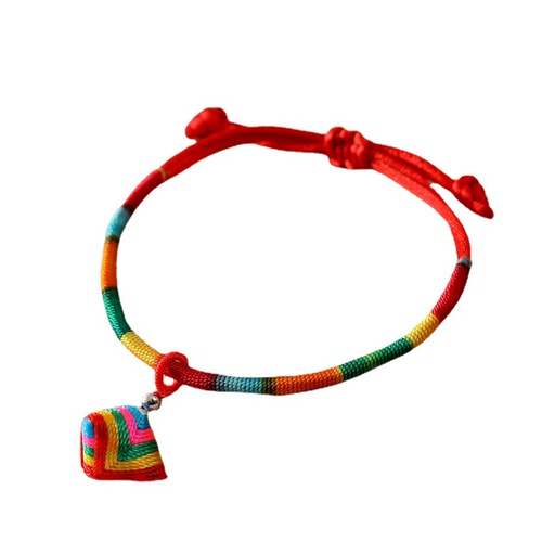 Dragon Boat Festival colorful rope bracelet hand-woven children and adults red rope tiger head small rice dumplings sachet hand rope wholesale