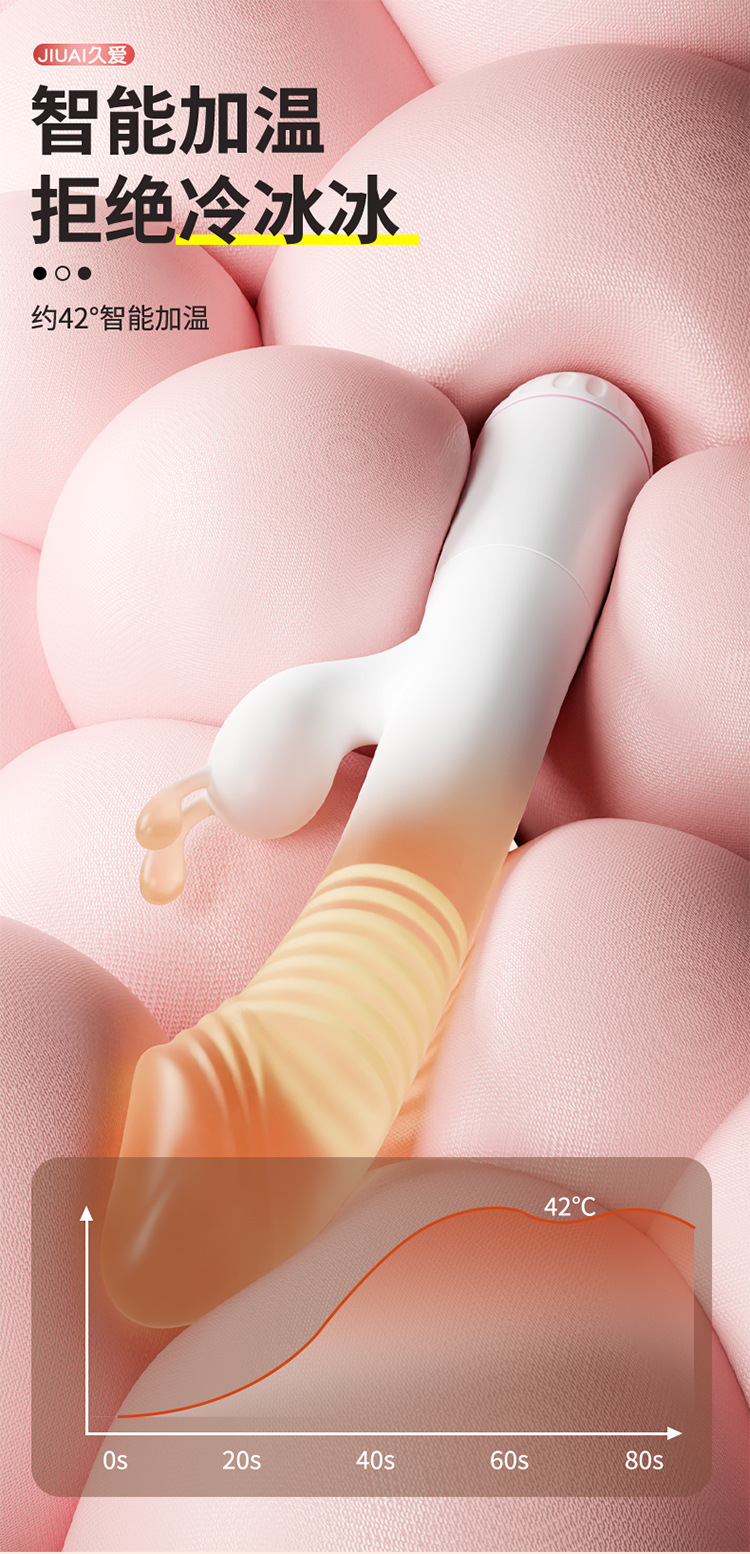 Jiuai Silicone Vibrating Massage Stick, Rechargeable Personal Massager for Women, Button Control — detail image 11