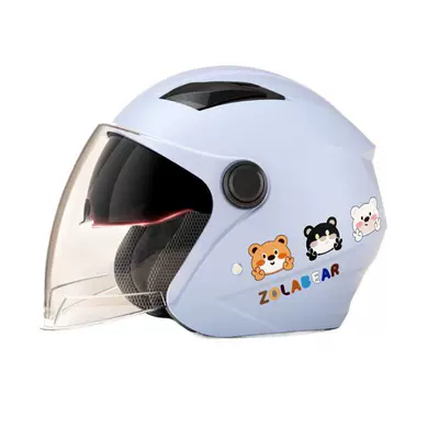 Motosiklet kaskı (dəbilqə) – Suitable for winter riding electric car - new-national-standard-blue-double-mirror-anti-fog-winter-warm-helmet