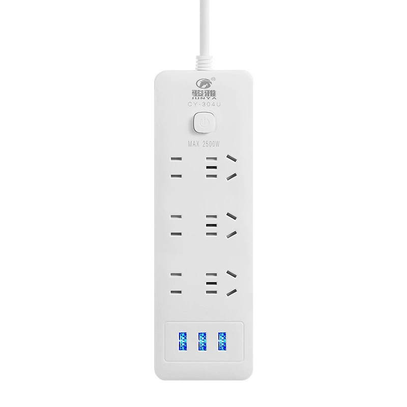 Smart switch socket multi-plug plug and line plug with wire plug home multi-functional five-hole socket board