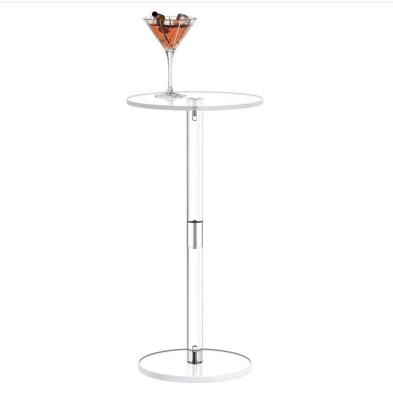 厂家直供亚克力单层圆形边桌10in1PCS适用于客厅饮料边,圆形边桌