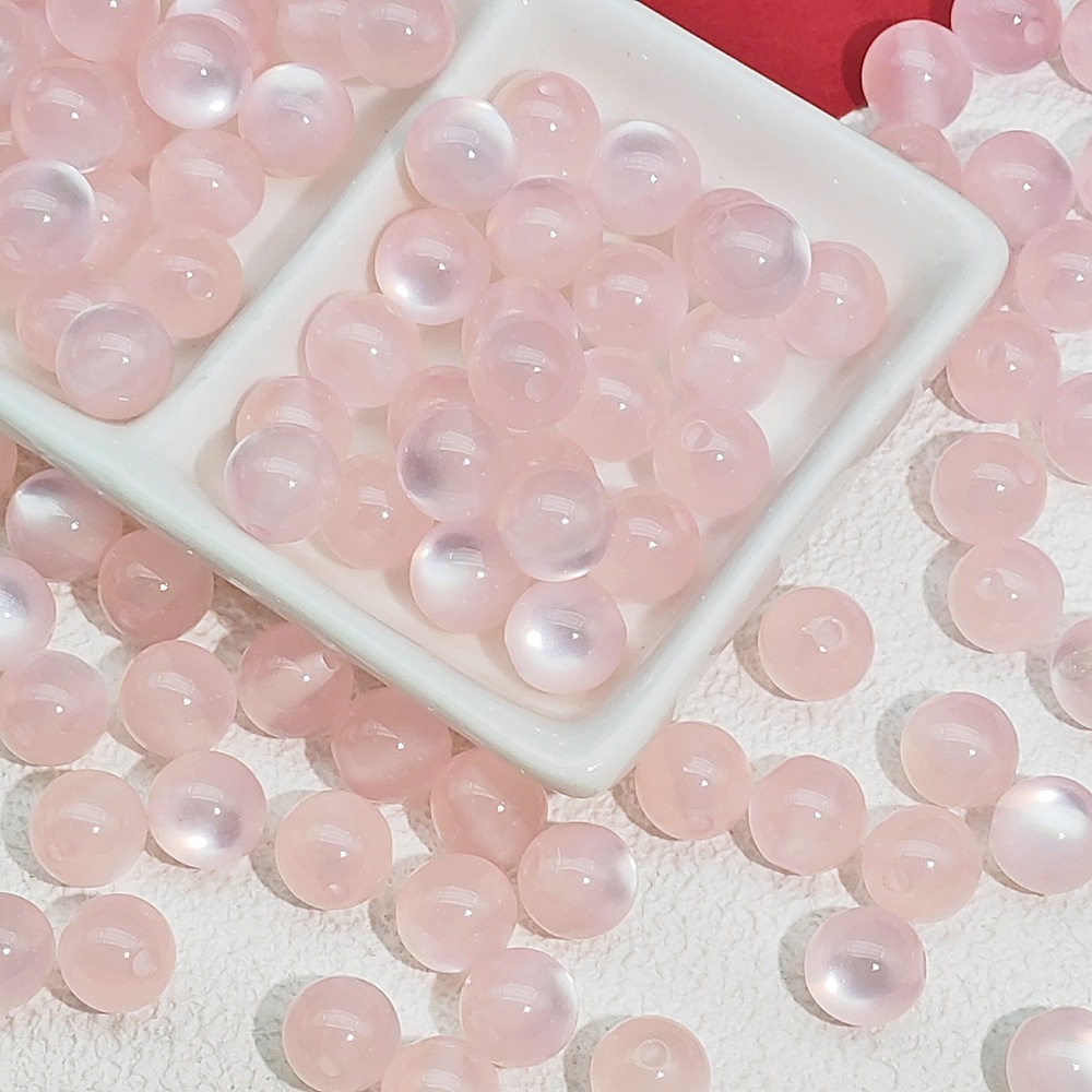 多色树脂仿猫眼石圆珠散珠子diy手工制作手串珠材料手链饰品配件