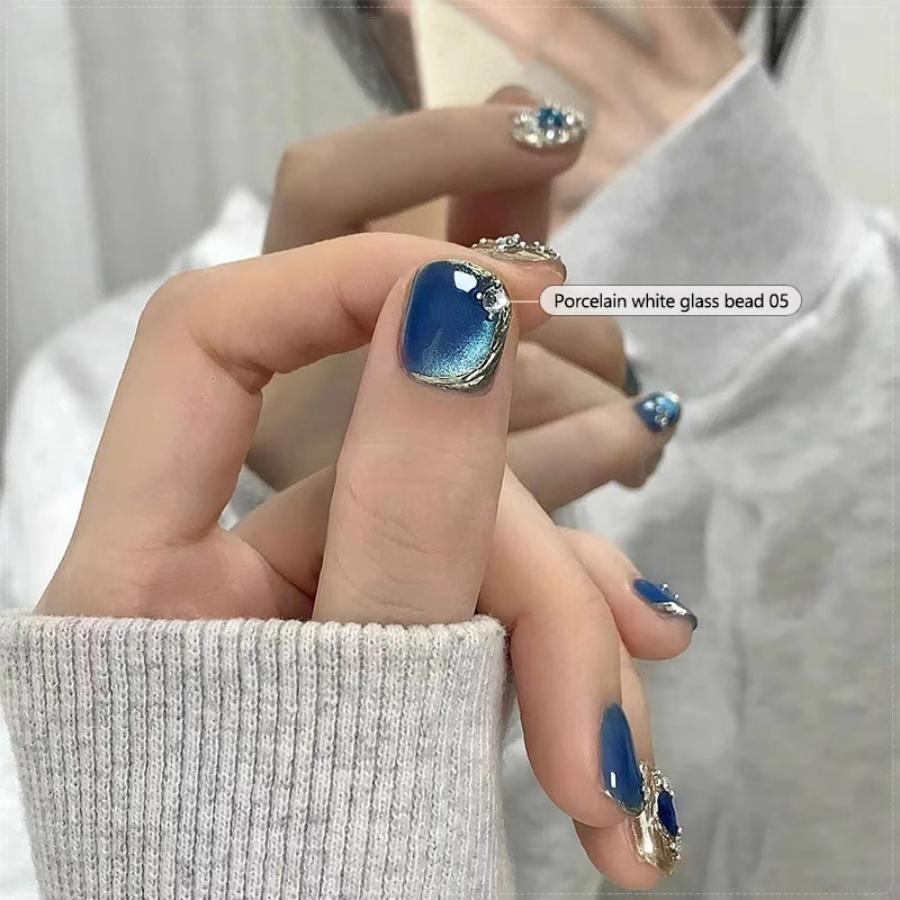 Esmalte de Uñas Ojo de Gato Blanco Perla de Vidrio para Salón de Uñas image 4