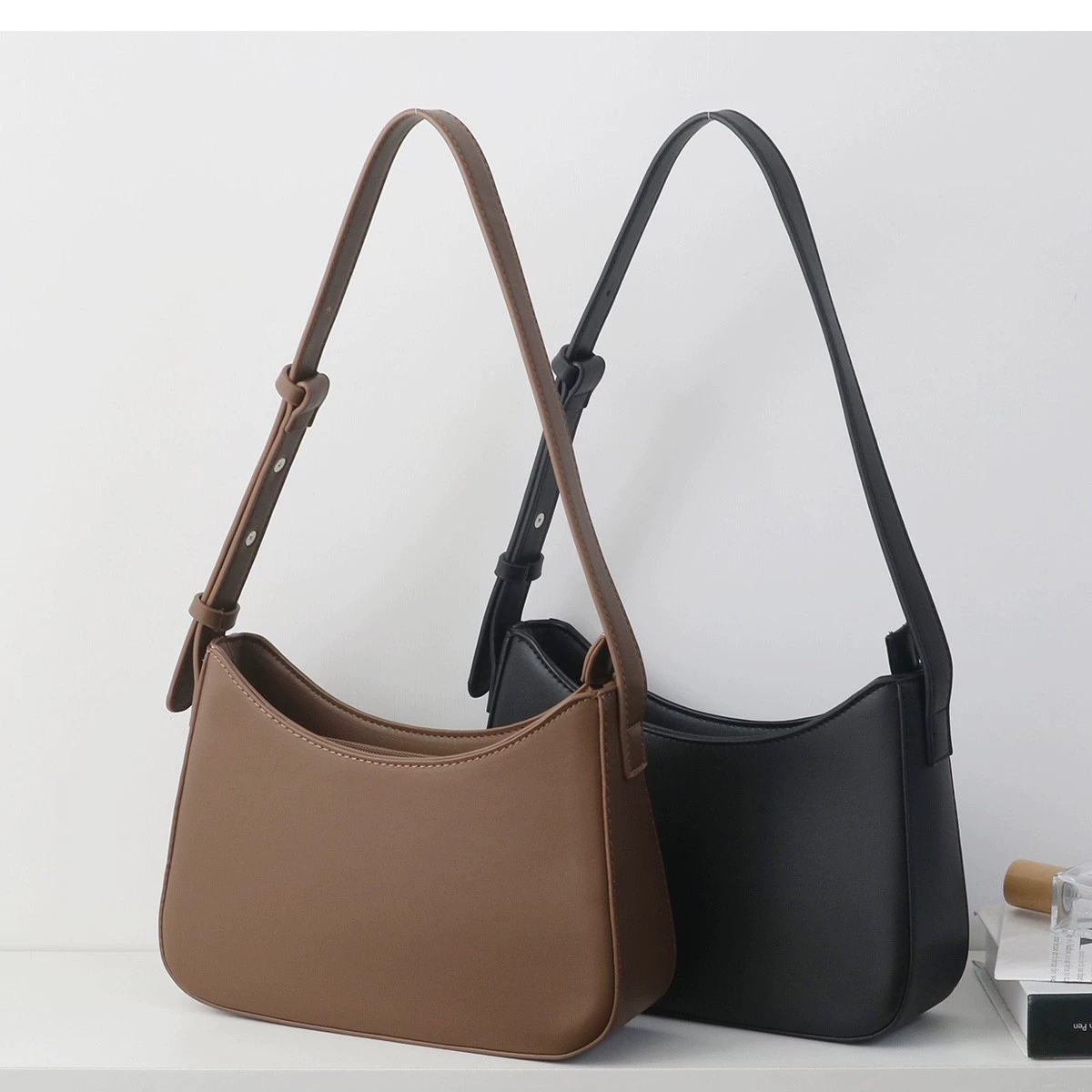 Shoulder bag, PU underarm one-shoulder bag, small summer/spring style, adjustable strap