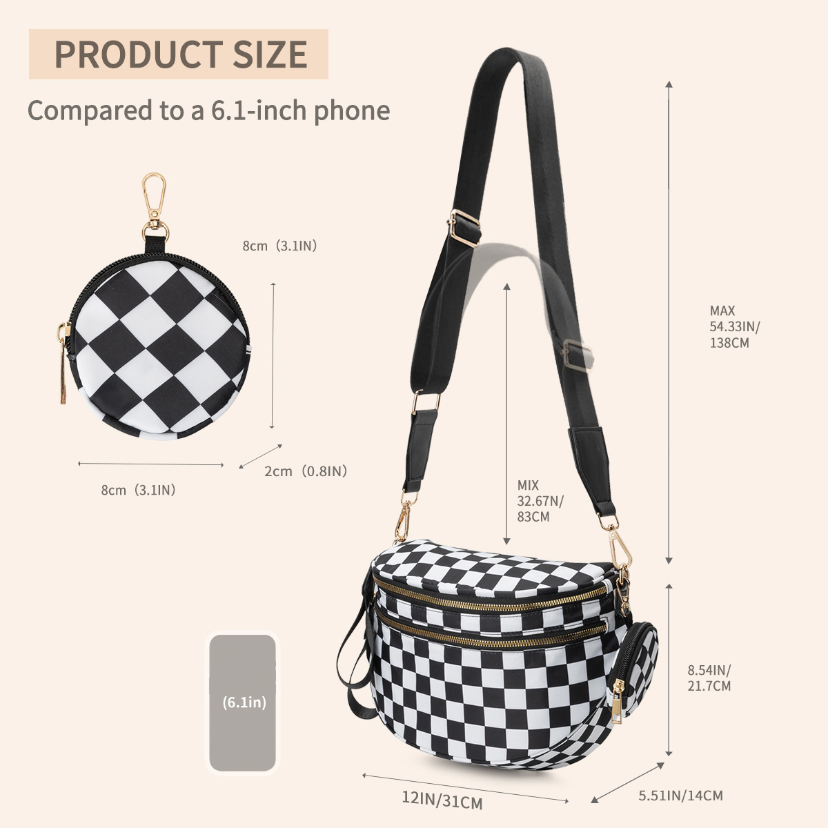 Streetwear Style Unisex Streetwear Leopard Polyester Waist Bags