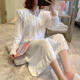 ins wind pajamas female Spring Autumn Fairy Court doll collar Princess Net Red live student nightdress
