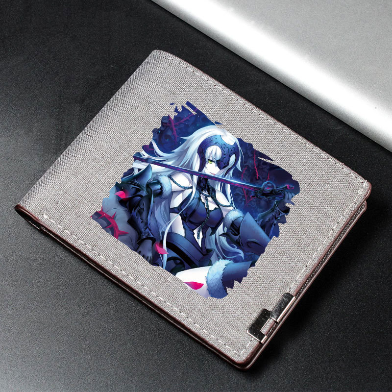 FATE short wallet saber my king black Joan of Arc animation…