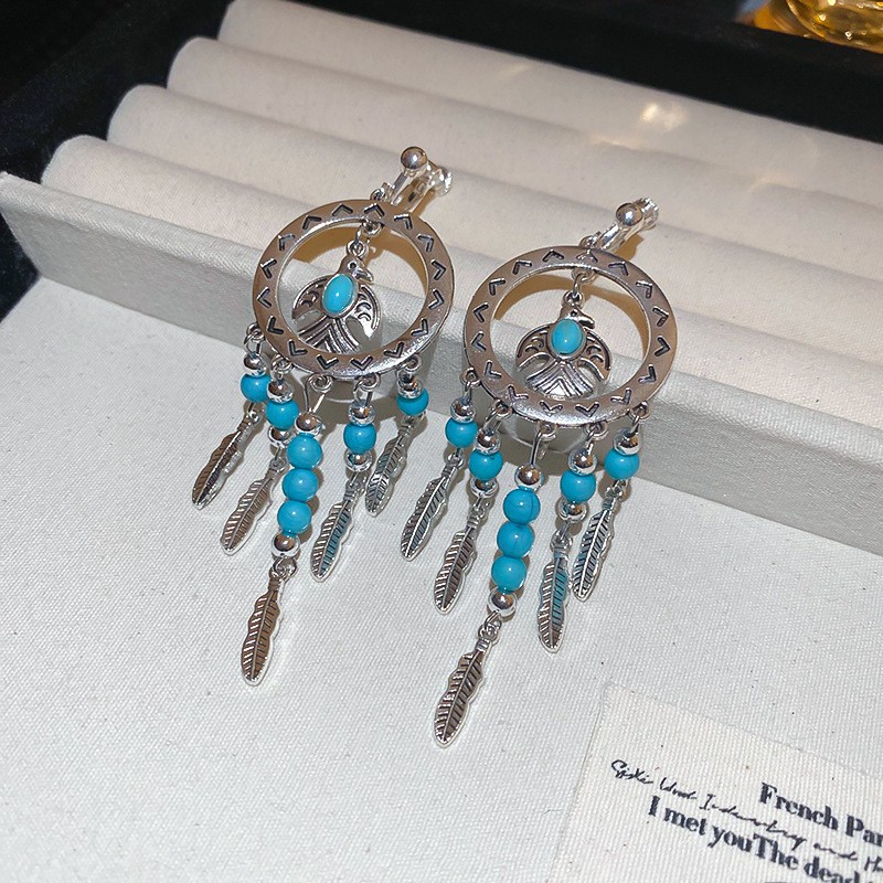 Pendientes de pinza de oreja de perla de temperamento de lujo ligero francés