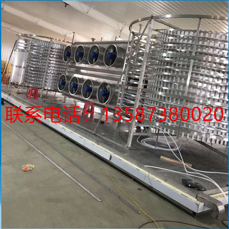 单双螺旋速冻机海参巴浪鱼对虾鱼丸油炸菜饼淡菜草莓鳊鱼连续冻结