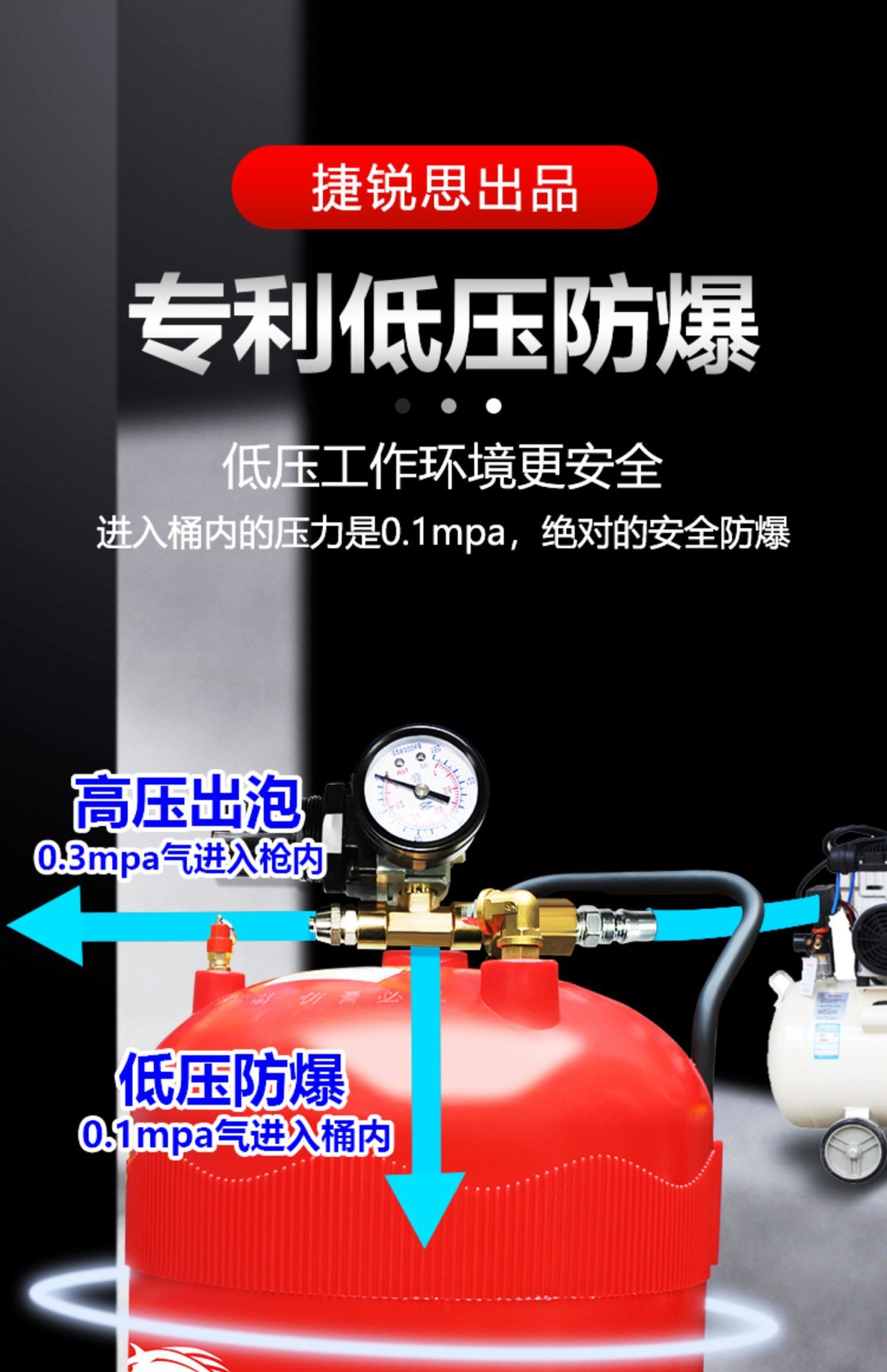 Car Wash Double-Tube Foam Machine High-Pressure Thickened Explosion-Proof Plastic Foam Bucket Water Wax Machine Car Wash Beauty Shop Car Wash Equipment