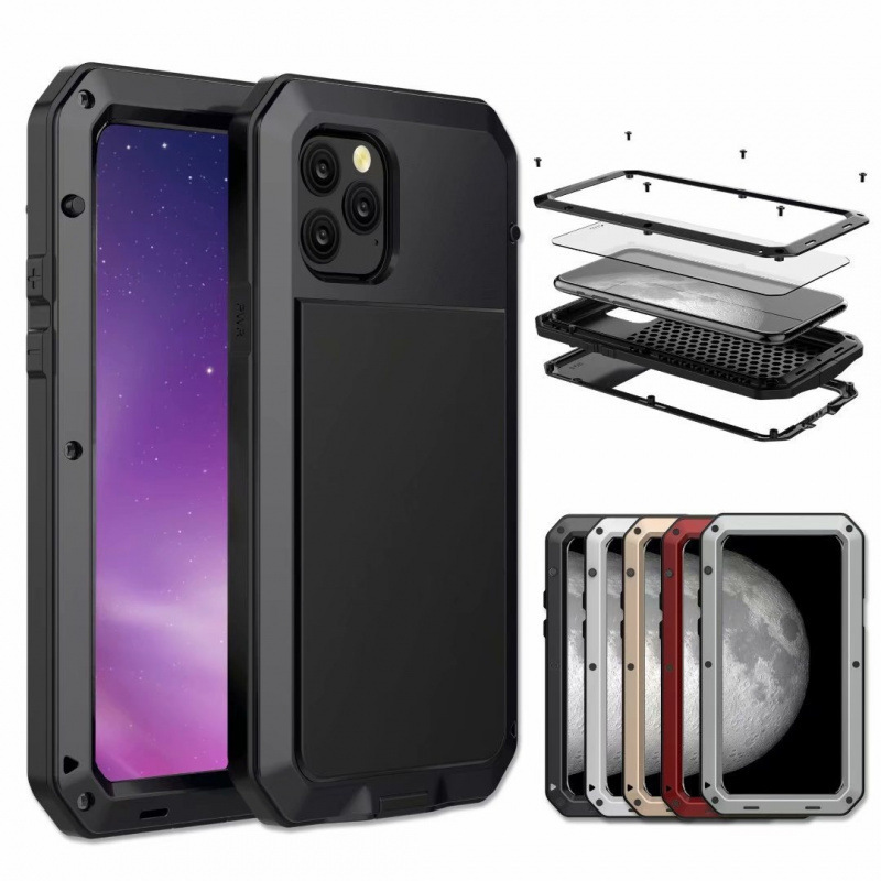 Suitable for Iphone16Pro Tank Metal Three-Proof Mobile Phone Case Apple 15 Sealed Anti-Fall and Dustproof Protective Cover 14