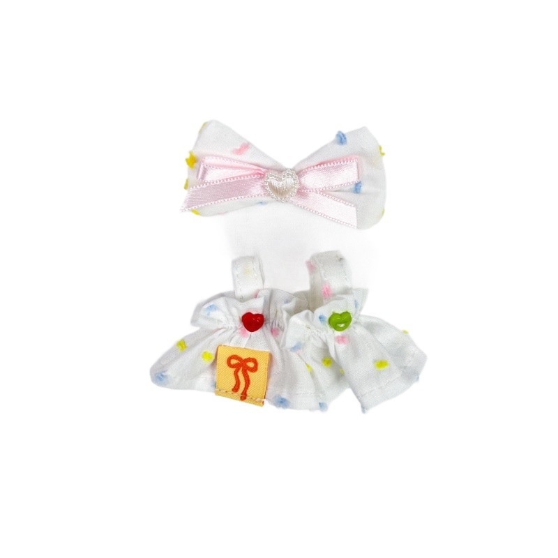 现货拉布布4.0衣服 蝴蝶结碎花连衣裙 棉花娃娃挂件labubu娃衣|undefined
