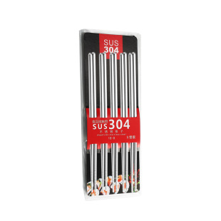 304 stainless steel chopsticks household anti-scald hollow square chopsticks hotel gift suit company tableware wholesale