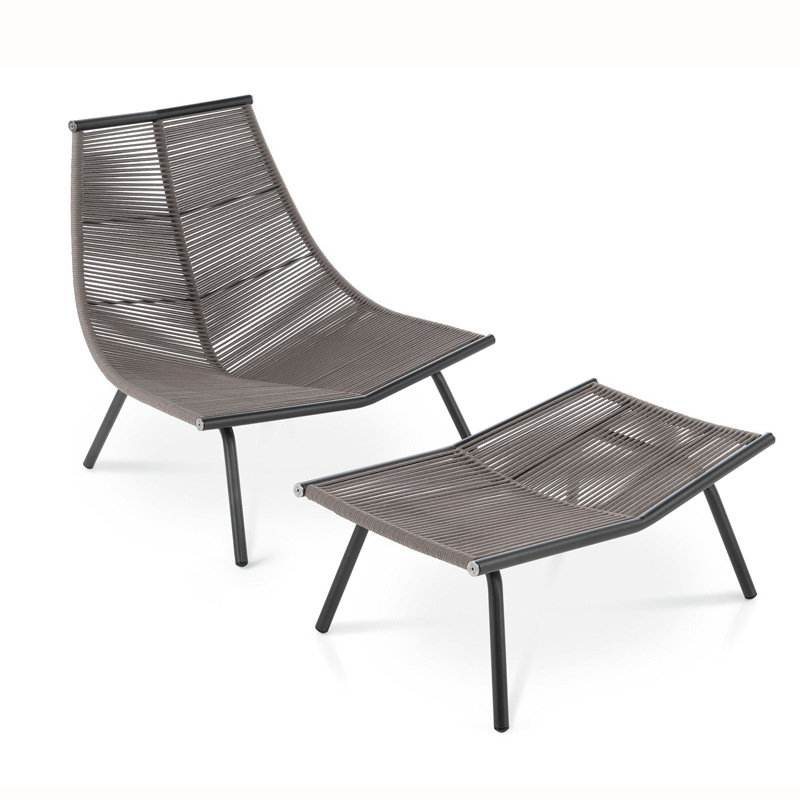 Al Aire Libre ratán solo ocio Silla de ratán sofá al aire libre balcón terraza sala de sol mecedora perezoso reclinable combinación image 5