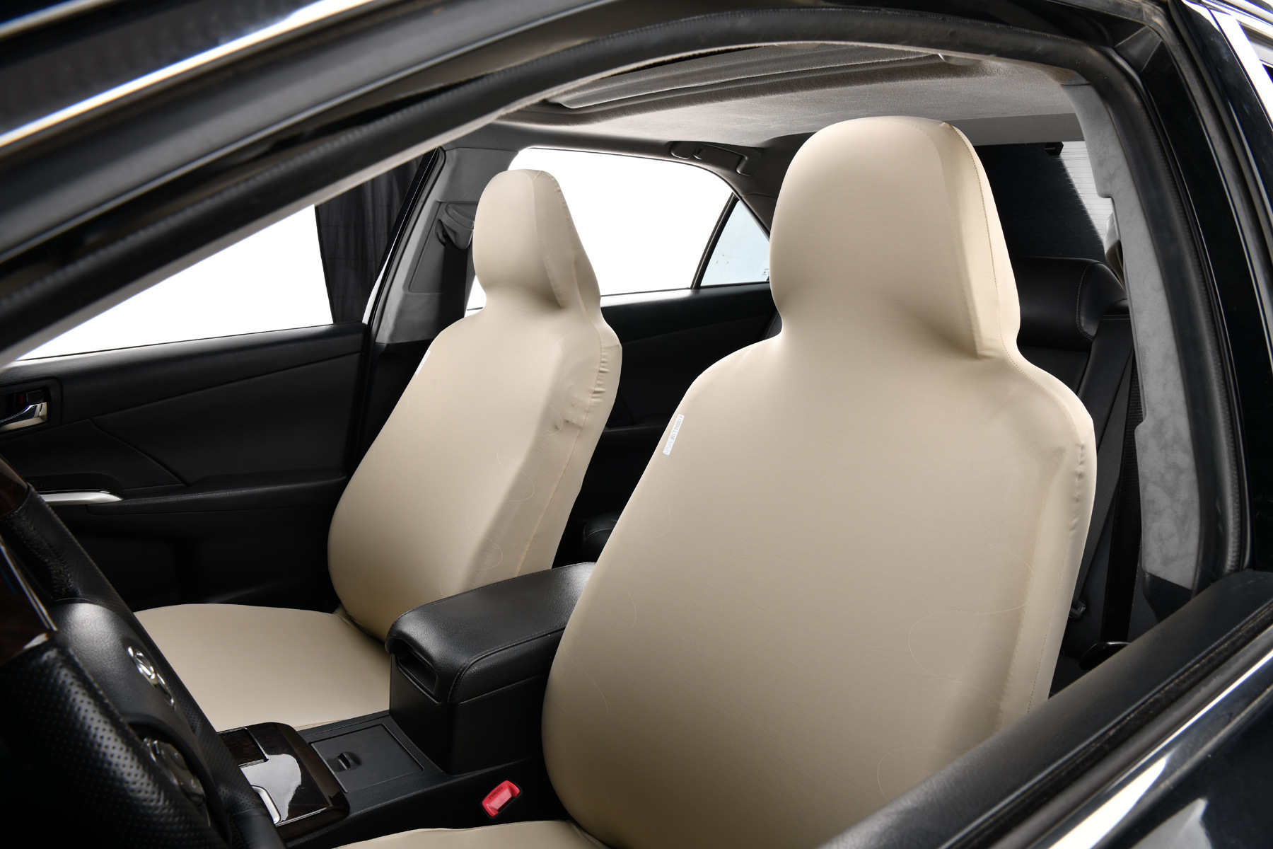 Ice Silk Elastic Non-Slip Car Seat Cover, Cooling B-Style Front Seat Single Universal Type Dustproof Car Seat Cover