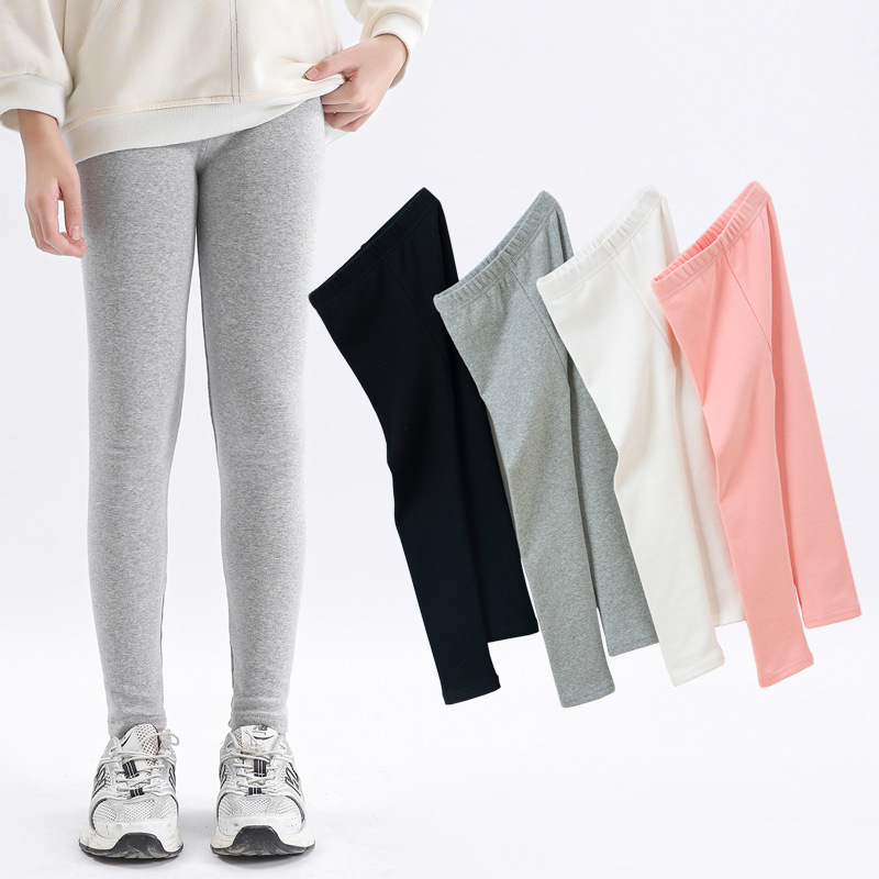 Leggings para niñas primavera y otoño Algodón puro Bebé Ropa exterior medias pantalones largos para niños pantalones para niños slim fit fábrica lote