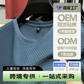 源头工厂外贸专供T恤男冰丝速干体恤衫夏季短袖网眼透气半袖上衣