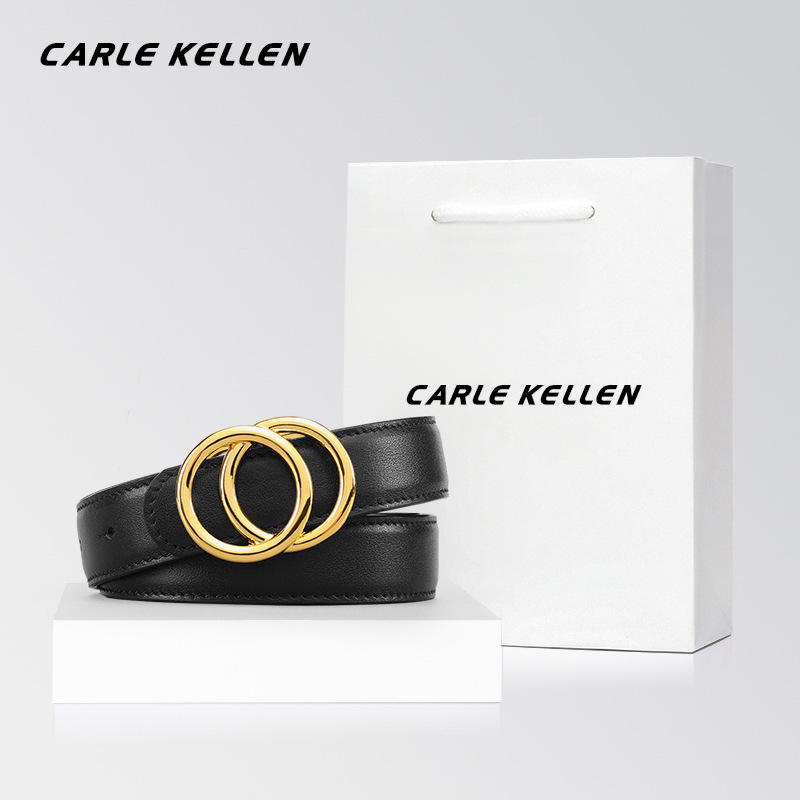 Nuova CINTURA CARLE KELLEN da donna 2023 Nuova vera pelle INS. Senso del design, cintura per pantaloni piccola e versatile alla moda_voghion.com