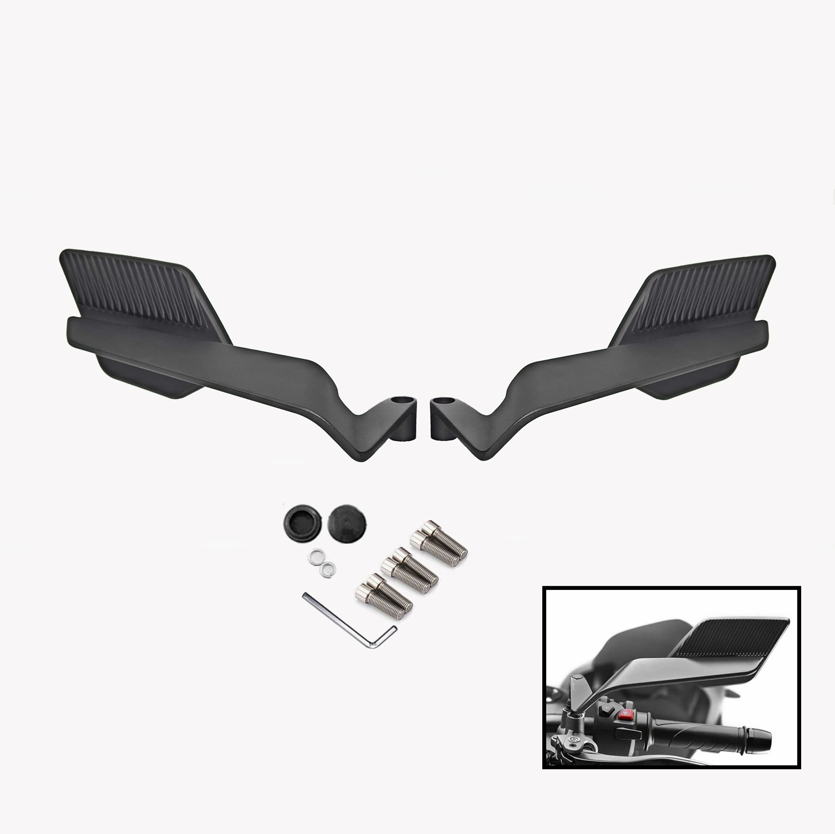 Moxin Motorcycle Rearview Mirror Modified with Wind Wing Mirrors, Suitable for Ktm, Electric Vehicles, and General-Purpose Folding Mirrors
