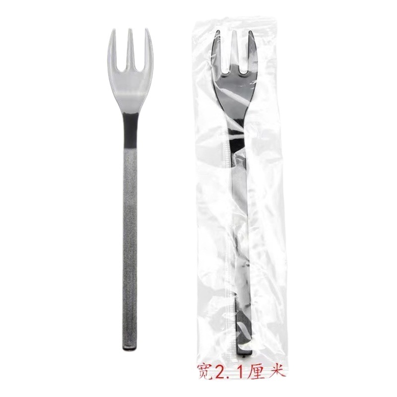 Disposable fork spoon take-out packaging rice spoon western food cake fork frosted independent dessert spoon fruit tea snack fork