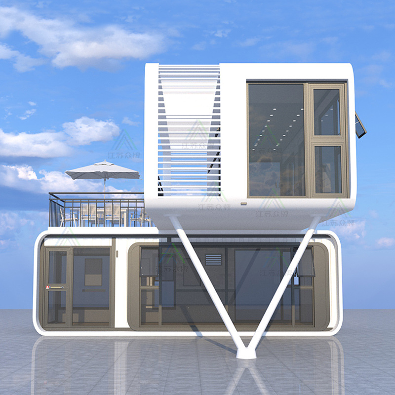 Casa móvil exterior de doble capa con forma de manzana, alojamiento tipo cápsula espacial, casa de huéspedes, terraza acristalada de hotel, mismo modelo que se utiliza en lugares escénicos.