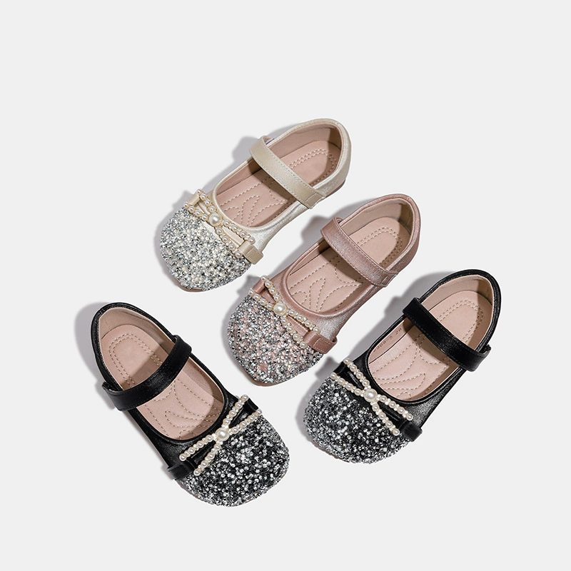 Обувь принцессы для девочек 2025 весна и осень новая иностранная сеть