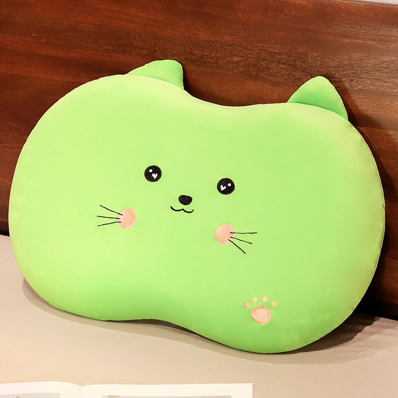 Memoria de gato de dibujos animados almohada de estómago de algodón gato almohada para adultos almohada de estudiante almohada para hombres y mujeres almohada de cuello de resorte lento desmontable