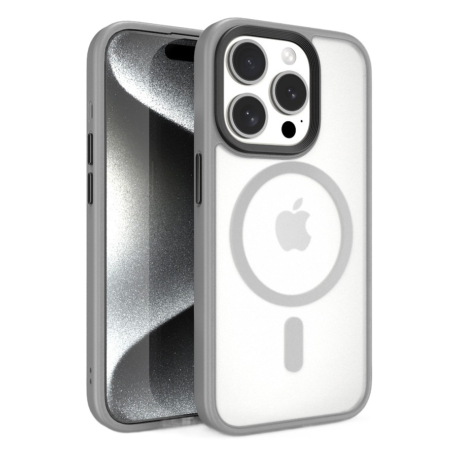 Funda magnética MagSafe para iPhone 15, compatible con el teléfono Apple 15 Pro Max, con diseño moderno y mate.