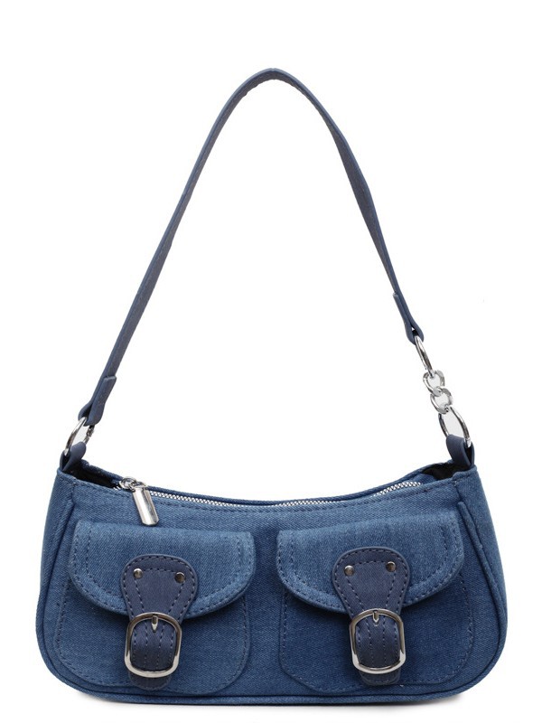 Casual coreano versátil bolso de hombro portátil nicho jeans ligero de lujo bolso de brazo nuevo tipo bolso de transporte