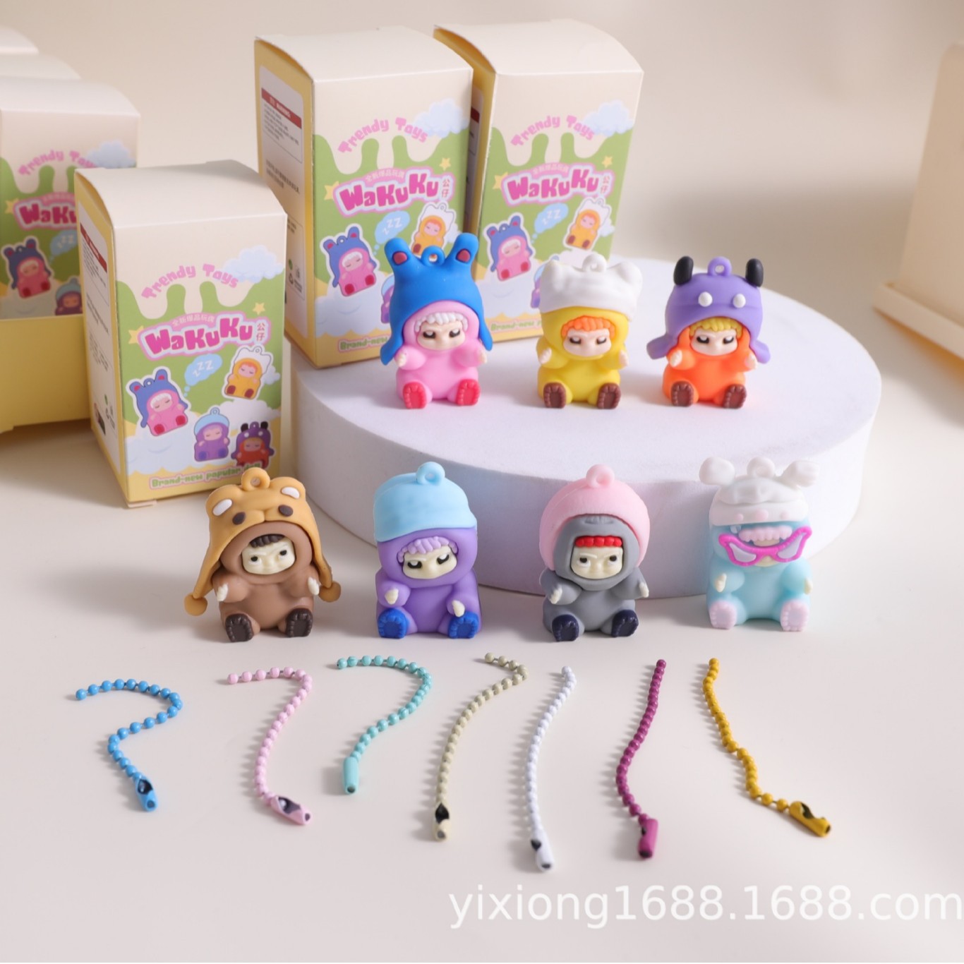 Nuevos productos Wakuku tide diversion party series macaron blind box adornos muñecos accesorios de juguetes 24 cajas explosivos transfronterizos image 1