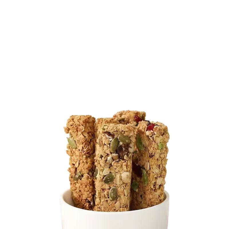 【ドロップシッピングで送料無料】ナッツオートミールクリスピーオートミールシリアルバー全粒粉食事代替満腹感カジュアルスナック|undefined