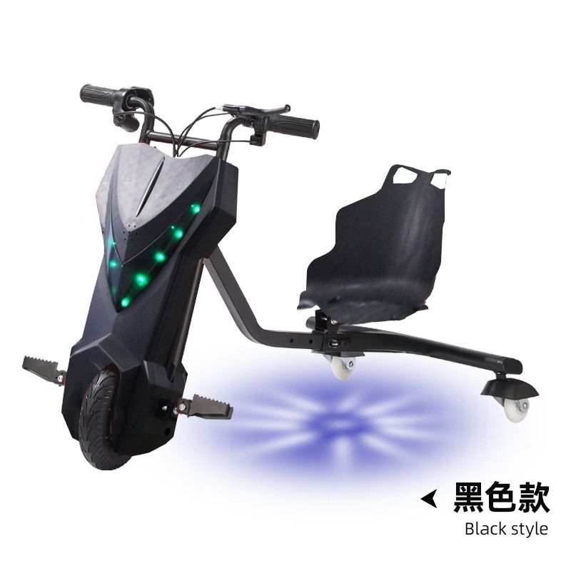 Coche de Derrape de Tres Ruedas para Niños, Amortiguador de Impactos, Coche de Equilibrio para Exteriores, Coche de Derrape Eléctrico para Puestos Callejeros, Scooter