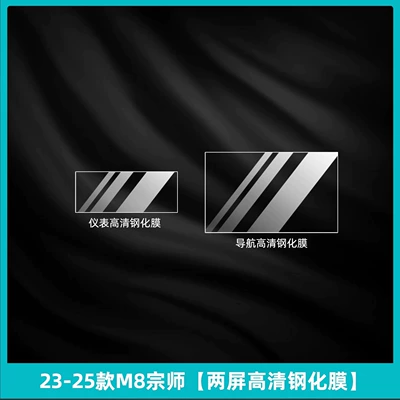 Navigation Screen Tempered Film — Car interior film - 23-25-m8-grandmaster-two-screen-hd-tempered-film