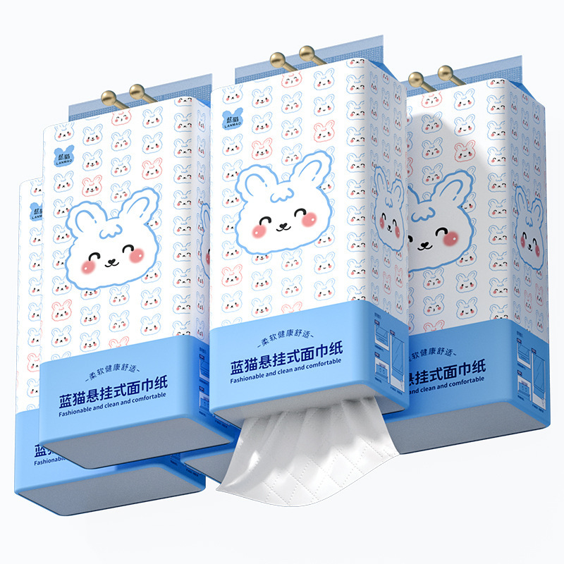 ブルーキャット ペーパータオル ハンギングペーパータオル 手頃な価格のフルボックス ホームナプキン キッチンハンドタオル トイレットペーパー|undefined