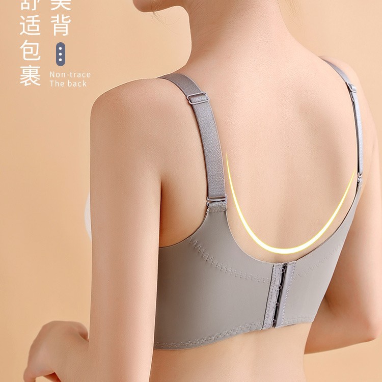 Nuevo encaje sexy sin costuras ropa interior inalámbrica soporte superior de las mujeres push up mama-recoger sujetador ajustable traje