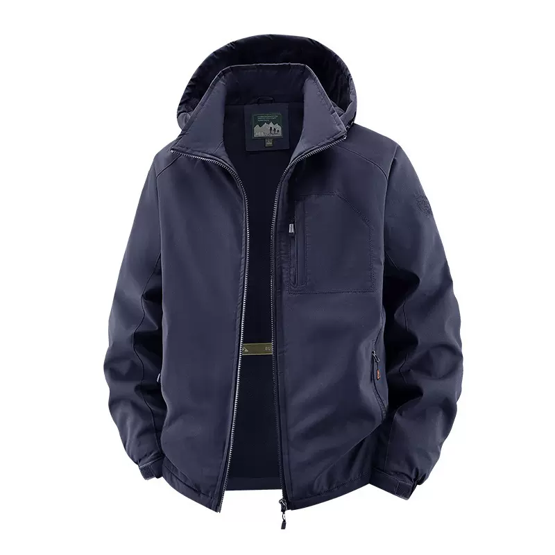 【868】春秋男士户外冲锋衣宽松休闲速干大码登山防风防水外套夹