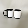 11 ounces of black ceramic cup shaving white heat transfer coating cup black heating Mark Cup