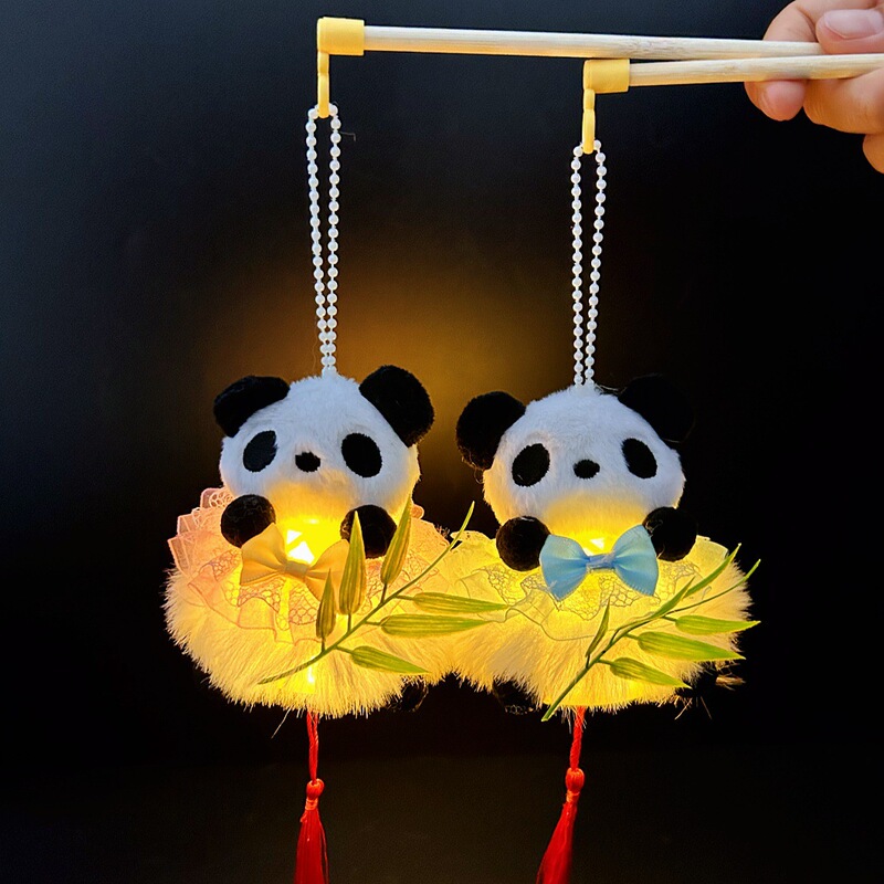 New Mid-Autumn Festival Finished Lantern Hanging Decorations, Lanterns for Night Market Stalls, Wholesale Children's Handheld Glowing Panda Bamboo Lanterns New Mid-Autumn Festival Finished Lantern Hanging Decorations, Lanterns for Night Market Stalls, Wholesale Children's Handheld Glowing Panda Bamboo Lanterns