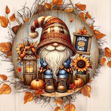 O 18837 Christmas Round Wooden Wall Decor ʥ��Բ��ľ��ǽ�ڹ�