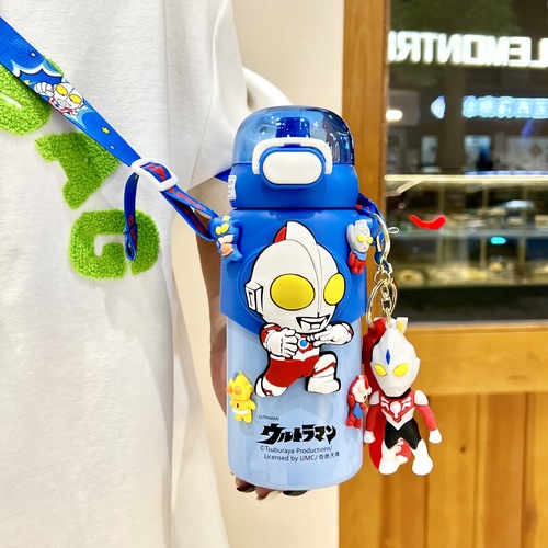 Ultraman Famous Children's Thermos Cup 316 Food Grade Elementary School Student Straw Cup Character Kindergarten Kettle Cartoon