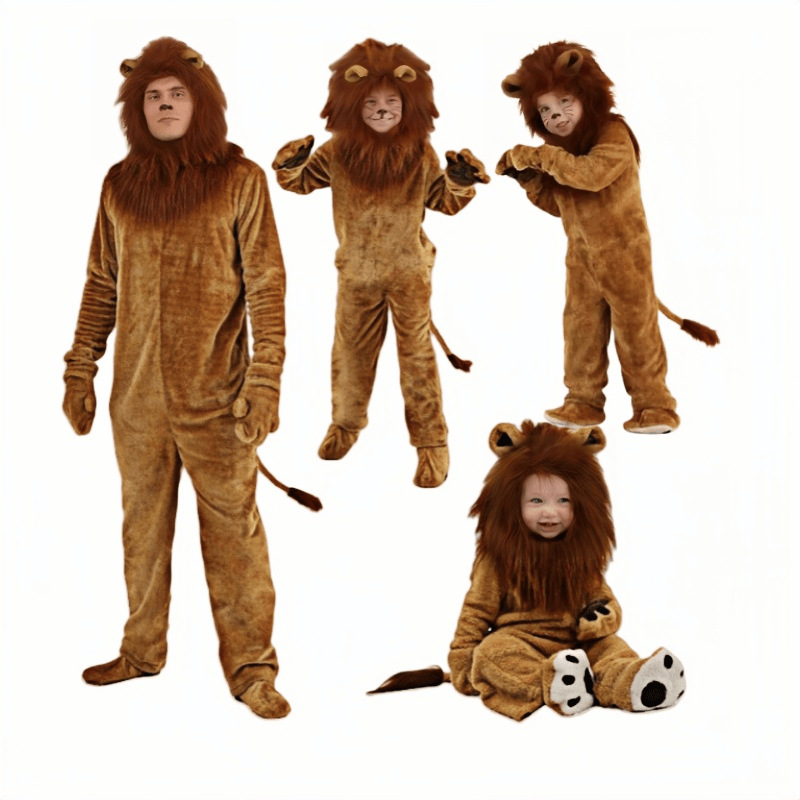 绿野仙踪狮子成人儿童 舞台演出服 狮子王cosplay动物卡通连体衣