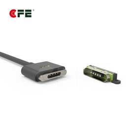 批发弹簧针磁吸式充电线 理疗护颈磁吸式充电接头 4pin磁吸公母座