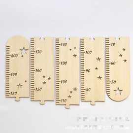 跨境ins北欧儿童木质身高尺墙贴两米木制简约星星拼接精准测量尺
