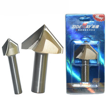 浪潮专业级V型刀90度电木铣雕刻机修边机倒边倒角铣刀折边TIDEWAY