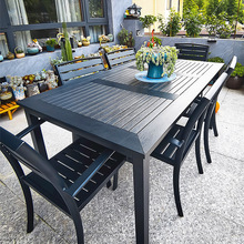 户外防腐木桌椅阳台庭院花园室外茶桌咖啡奶茶店铺外摆塑木餐桌椅