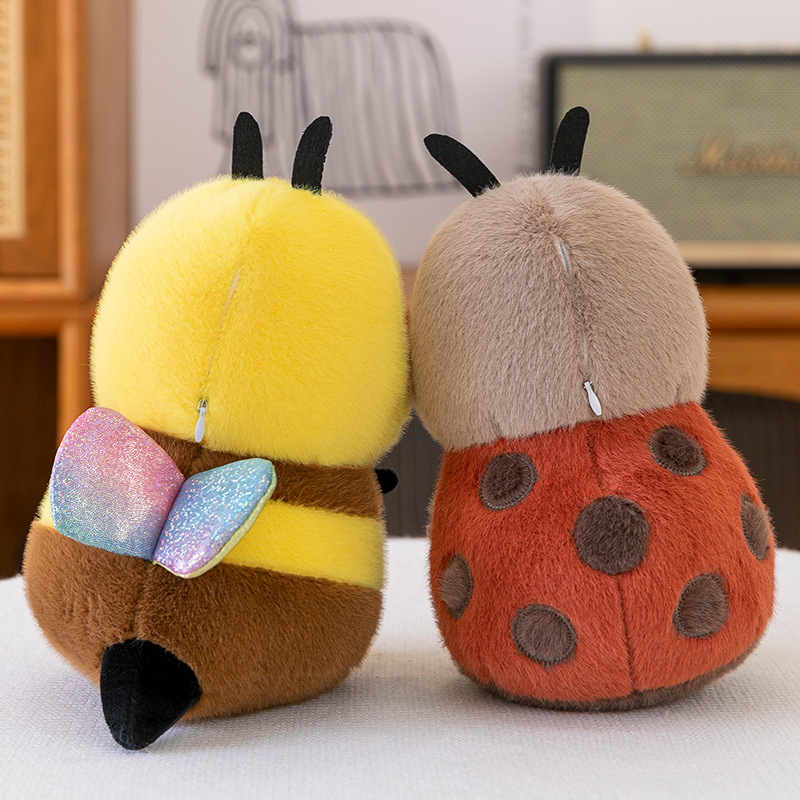 新しいかわいいミツバチのぬいぐるみ七星瓢箪虫人形子供の誕生日プレゼント|undefined