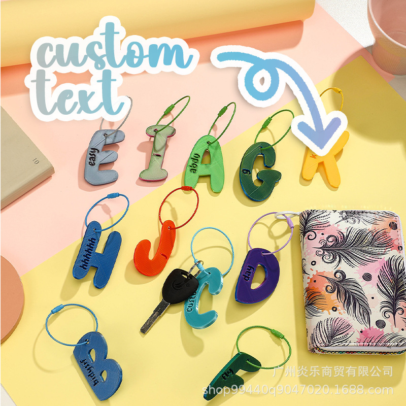Pod Cross-Border Custom Two-Color Keychain European and American Cross-Border Children's Graduation Season Gift Plastic Custom Keychain Etsy