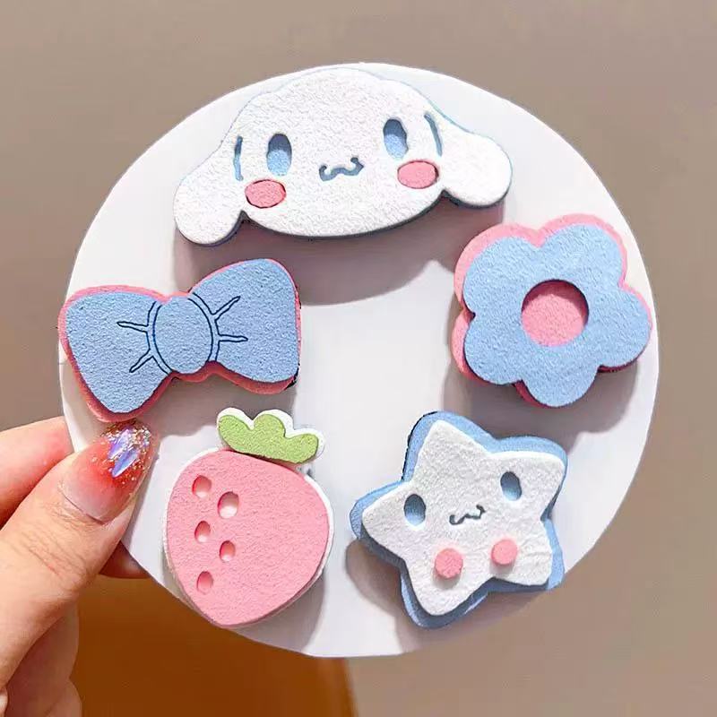 Los niños coreanos publican pegatinas mágicas de color caramelo de dibujos animados lindo y simple acabado de cabello roto artefacto Velcro de frutas