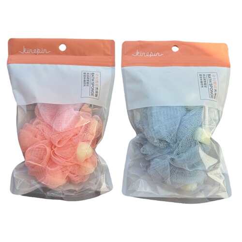 Today's Yipin heart-shaped bath flower bath ball bubble bath ball bath rub bath PE sponge individually packaged 26 grams